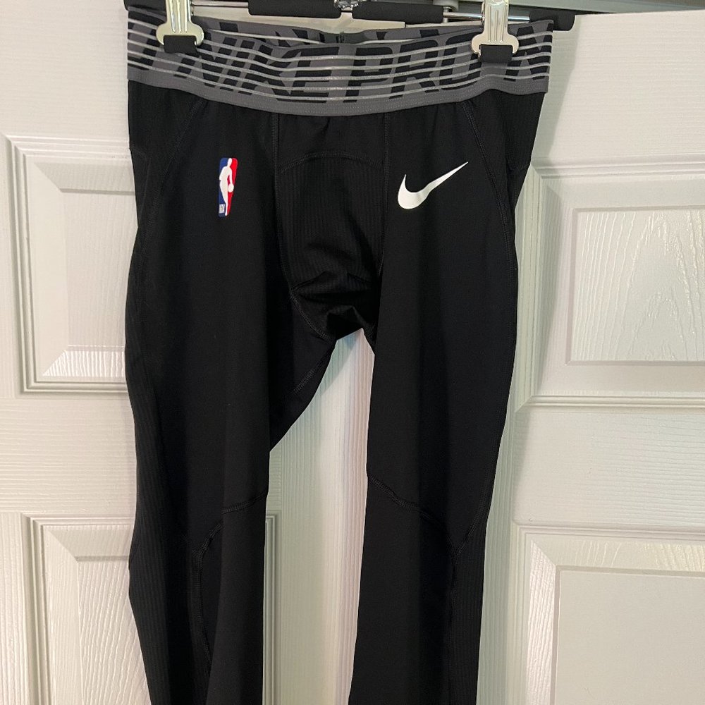 Mens Nike NBA Pro Basketball Player Issued Tights Dri-fit Black
